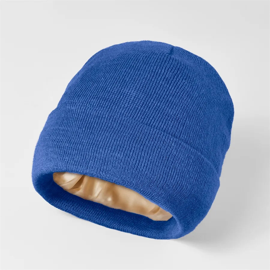 Cuffed Satin Lined Knit Beanie - The Legendary Apparels Brand
